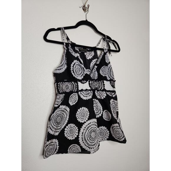 Vintage BCBG Maxazria Tie Tank Top Boho Fairy XS Goth Going Out Beach y2k - Picture 2 of 6